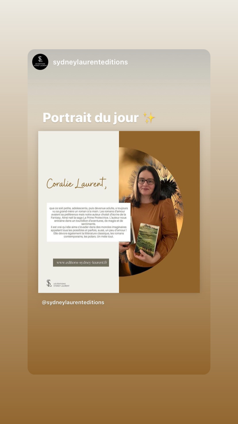 Coralie Laurent Auteur Editions Sydney Laurent