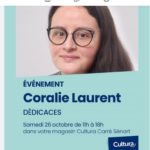 Présentation de ma venue par Cultura de Carré Sénart le 26 octobre 2024